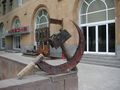 Hammer and sickle statue
