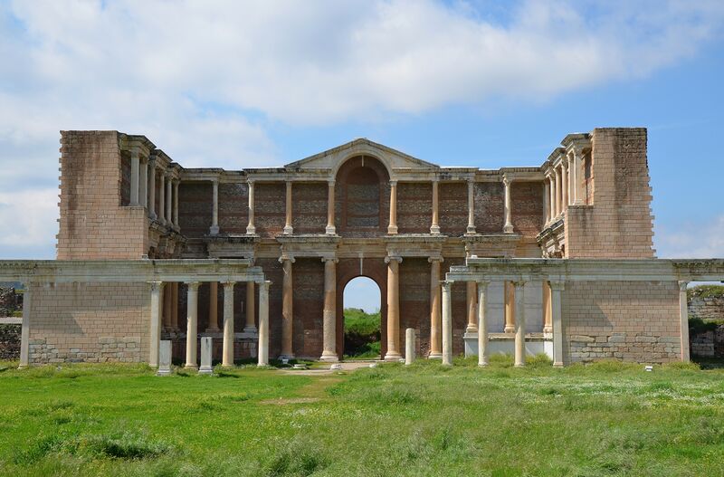 ملف:The Bath-Gymnasium complex at Sardis, late 2nd - early 3rd century AD, Sardis, Turkey (16391012853).jpg