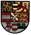 Arms of Johan Willem Friso as Prince of Orange.[5]