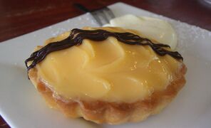 Lemon tart, a pastry shell with a lemon-flavored filling