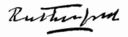 إرنست رذرفورد Ernest Rutherford's signature