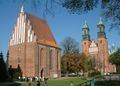 Ostrów Tumski: Cathedral (إلى اليمين) وكنيسة سيدتنا