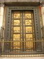 Gates of Paradise, Baptistery, Florence. The doors in situ are reproductions.