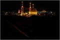 منظر جميل لمرقد الإمامين الحسين والعباس ليلا