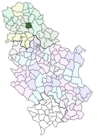 Location of the municipality of Žabalj within Serbia