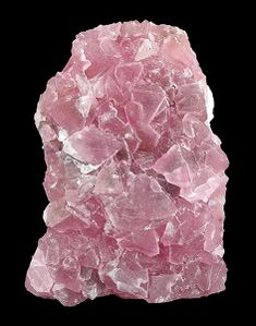 Fluorite: Pink globular mass with crystal facets