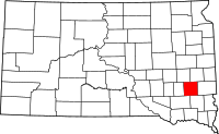 Map of South Dakota highlighting ماكوك