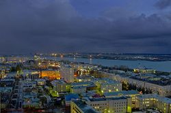 View of Arkhangelsk at night