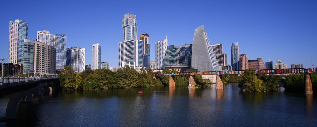 Downtown Austin, Texas from across the Colorado River, October 2022