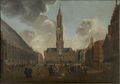 Market Square in Bruges by Jan Baptist van Meunincxhove, 1696