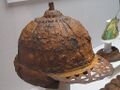This iron helmet illustrates the skill of iron-working and importance of iron from the Nakdong River valley.