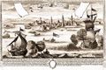 رسم لدخول الأسطول العثماني لطرابلس عام 1551