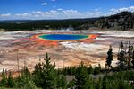 Grand Prismatic Spring, a hot spring in vivid colors
