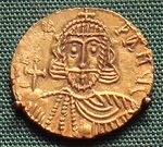 Leo III base gold solidus minted in Rome.jpg