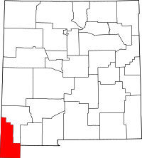 Map of New Mexico highlighting هيدالغو