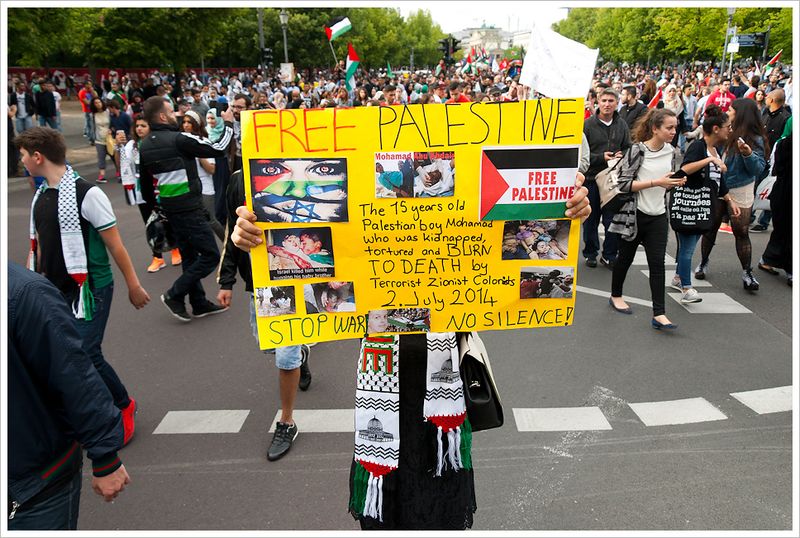 ملف:Massive protest against Israel attack to Gaza in Berlin..jpg
