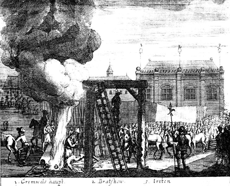 ملف:Execution of Cromwell, Bradshaw and Ireton, 1661.jpg