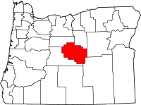 Map of Oregon highlighting كروك