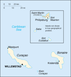 Map of the Netherlands Antilles