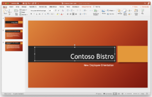 PowerPoint for Mac (version 16.43), running on macOS Mojave (10.14.6)