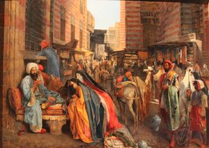 John Frederick Lewis The street and mosque al Ghouri in Cairo.JPG
