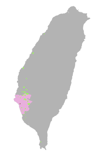   Location of the Kingdom of Tungning, and   settlements