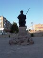Statue of Dede Gorgud in Nakhchivan City.