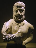 Male mythological figure, Tokharistan, 7th-8th century CE