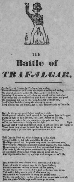 ملف:Broadside titled "The Battle of Trafalgar".jpg