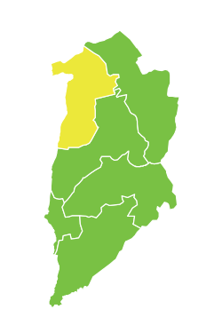 موقع ناحية مسعدة في محافظة القنيطرة.