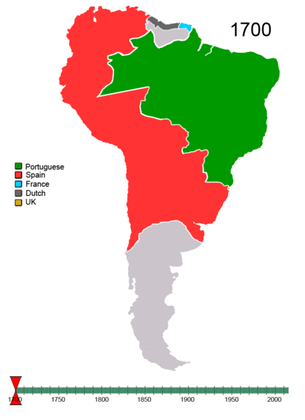 ملف:Non-Native American Nations Control over South America 1700 and on.gif