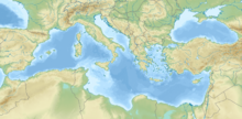 معركة الآليا is located in البحر المتوسط