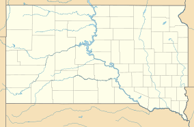 Map showing the location of Badlands National Park