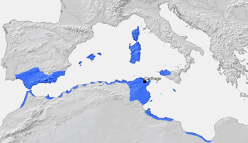 Carthage and its dependencies in 264 BC