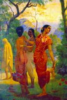 Raja Ravi Varma’s Shakuntala (1870); oil on canvas