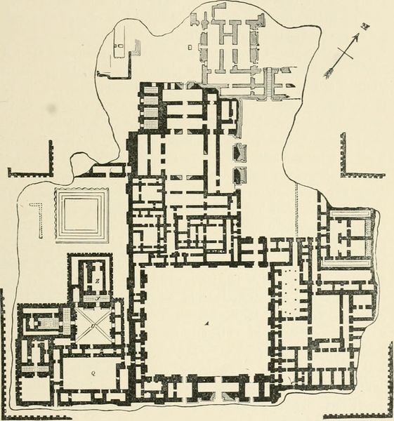 ملف:Plan of Palace of Sargon Khosrabad Reconstruction 1905.jpg