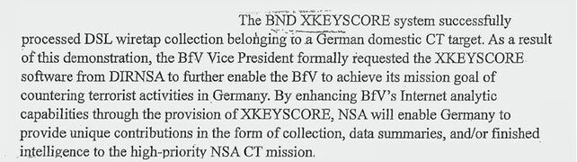 German BND's usage of the NSA's XKeyscore