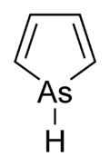 Structural formula of arsole with an implicit hydrogen