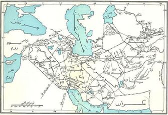 خريطة تظهر مكران في الجنوب الشرقي لبلاد فارس