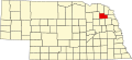 State map highlighting Wayne County