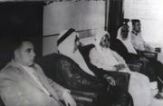 ياسين فرجاني محافظ حماة مع الشيخ علي بن عبدالله آل ثاني أمير دولة قطر في حماة.