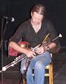 Cillian Vallely playing Irish Uilleann pipes.