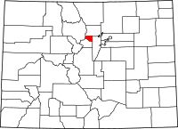 Map of Colorado highlighting غيلبين
