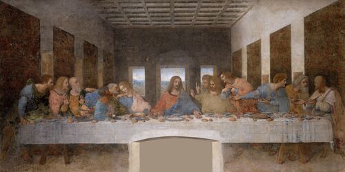 العشاء الأخير بريشة ليوناردو دا ڤنشي - صورة قابلة للنقر