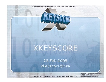 A 2008 Presentation of the XKeyscore program. (PDF, 27.3 MB)