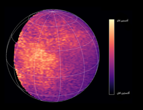 توزيع الأكسجين الذري في الغلاف الجوي العلوي للمريخ، صورة التقطت في 19 يوليو 2021.