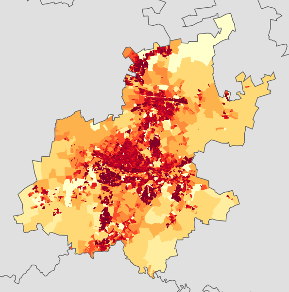 ملف:Gauteng 2011 population density map.svg