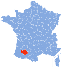 موقع إقليم جرس في فرنسا