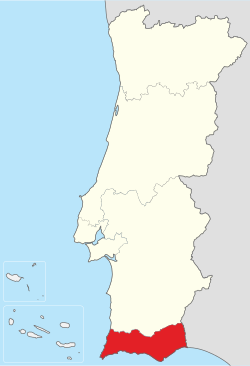 موقع منطقة الغرب في الپرتغال.