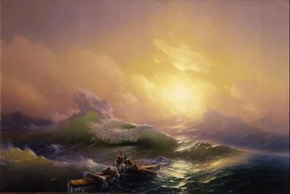 Aivazovsky painting The Ninth Wave from 1850